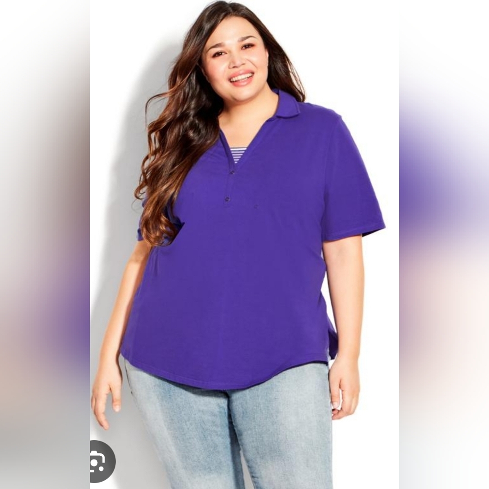 Avenue Women's Purple Polo Shirt